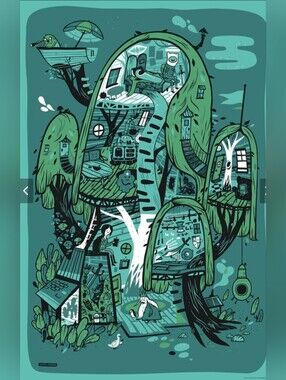 Mondo Poster - *Glows* Adventure Time Treehouse Variant - 32 Of 75 - TLFOP 2012